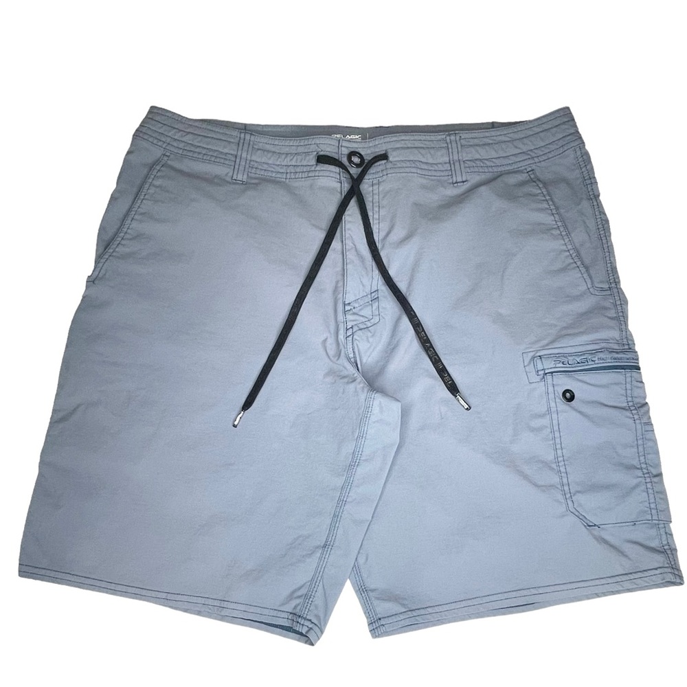 Pelagic® 𓆝 Traverse 21” Outseam Water Repellant Fishing Shorts 𓆝 Slate Blue 38 - Picture 5 of 16